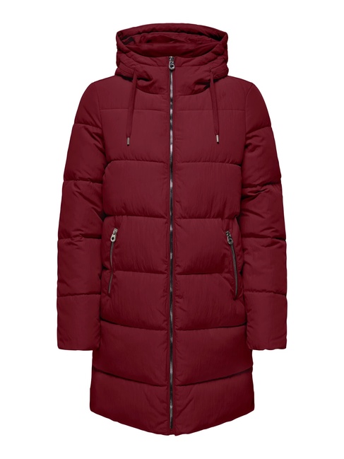 Женское бордовое пальто Only артикул 15205369 Cabernet FW2025 Фото ракурс 3 - Женское бордовое пальто Only артикул 15205369 Cabernet FW2025