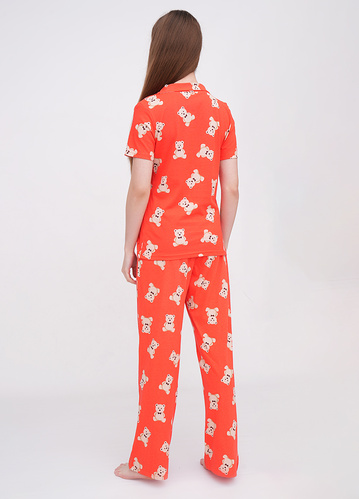 Фото ракурс 2 - Женская красная пижама EQUILIBRI артикул W691 001 000 Red No season
