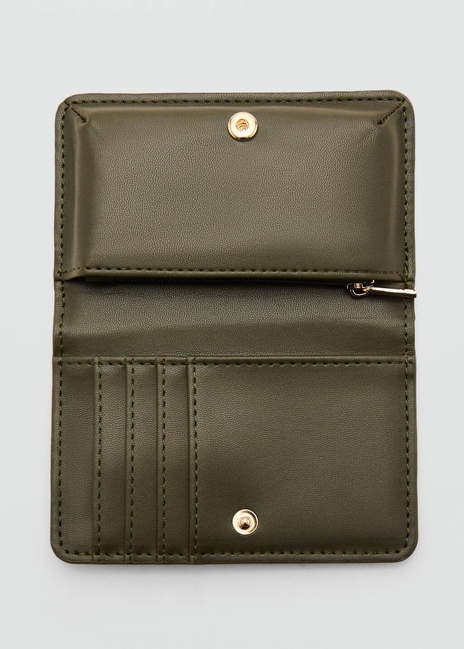 Жіночий хакі гаманець Mango артикул 27051275 37 2 season Фото ракурс 3 - Жіночий хакі гаманець Mango артикул 27051275 37 2 season