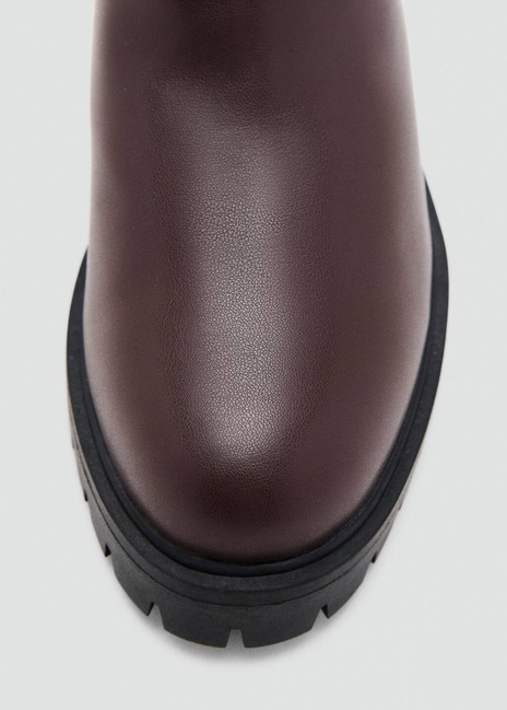 Женские коричневые ботинки Mango артикул 17045163 32 1 season Фото ракурс 3 - Женские коричневые ботинки Mango артикул 17045163 32 1 season