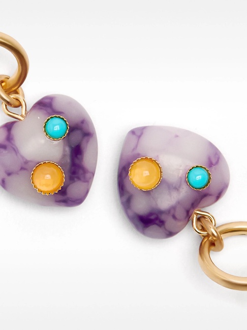 Фото ракурс 2 - Жіночі фіолетові сережки Parfois артикул 232091 _BM SS2025