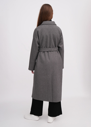 Фото ракурс 2 - Жіноче сірe пальто EQUILIBRI артикул BW173002 000 Grey FW2025