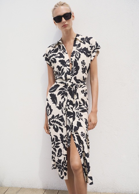 Фото ракурс 1 - Женское молочное платье Mango артикул 17002538 02 1 season