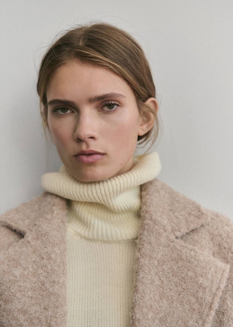 Жіноче бежевe пальто Mango артикул 27071273 08 2 season Фото ракурс 7 - Жіноче бежевe пальто Mango артикул 27071273 08 2 season