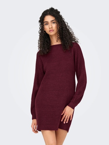 Фото ракурс 1 - Жіноча бордова сукня Only артикул 15234103 Cabernet FW2025