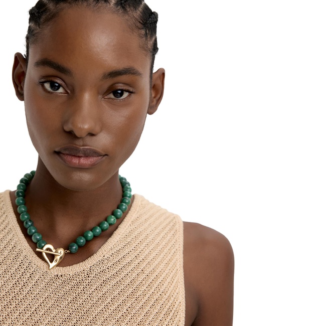 Жіноче зеленe намисто Parfois артикул 238720 _GN FW2025 Фото ракурс 3 - Жіноче зеленe намисто Parfois артикул 238720 _GN FW2025