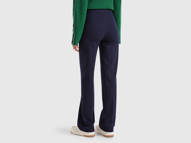 Фото ракурс 2 - Жіночі сині штани Benetton артикул 47CKDF00H 016 24A