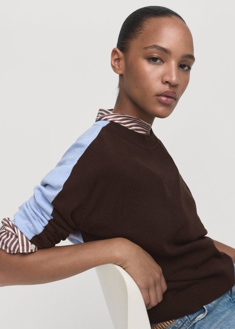 Женский коричневый джемпер Mango артикул 17005821 30 1 season Фото ракурс 5 - Женский коричневый джемпер Mango артикул 17005821 30 1 season