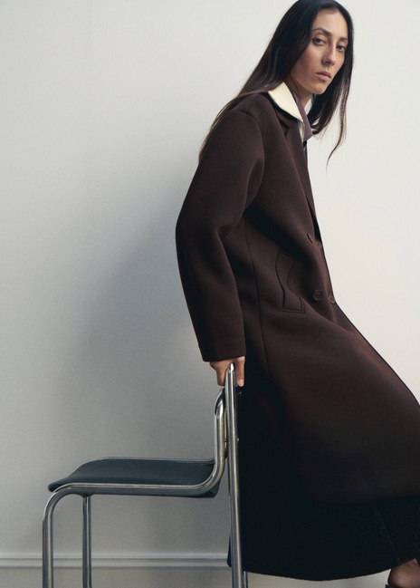 Фото ракурс 6 - Жіноче коричневe пальто Mango артикул 17087801 30 1 season