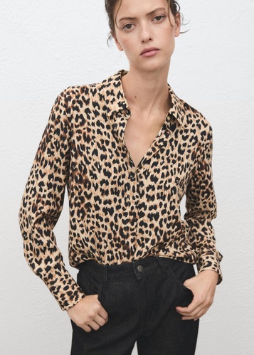 Фото ракурс 1 - Жіноча коричнева сорочка Mango артикул 17054079 30 1 season