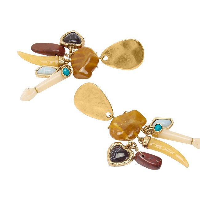 Жіночі золоті сережки Parfois артикул 238743 _HM FW2025 Фото ракурс 2 - Жіночі золоті сережки Parfois артикул 238743 _HM FW2025