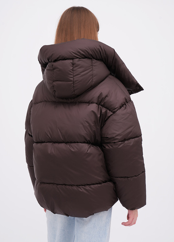 Фото ракурс 2 - Жіноча коричнева куртка EQUILIBRI артикул W172 012 001 Brown SS2026