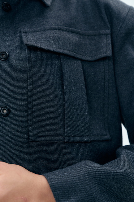 Фото ракурс 4 - Жіночий сірий пiджак EQUILIBRI артикул BW491002 100 Grey FW2025