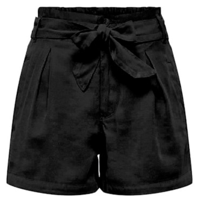 Фото ракурс 1 - Женские черные шорты Only артикул 15310845 Black SS2025