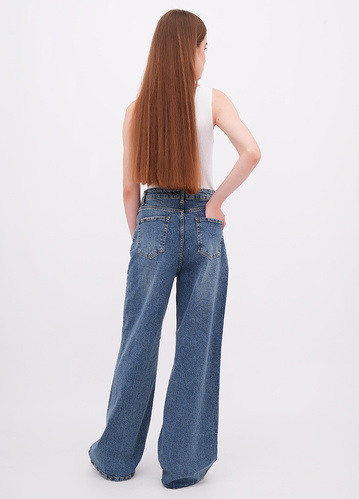 Фото ракурс 2 - Жіночі сині джинси EQUILIBRI артикул W568 017 000 NAVY BLUE FW2025