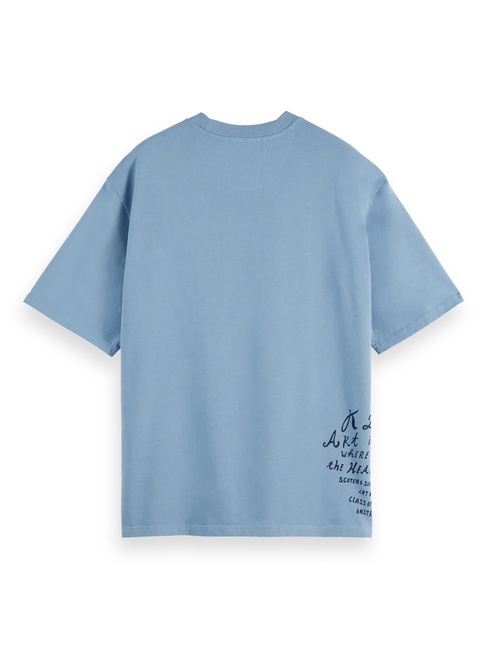 Фото ракурс 6 - Чоловіча блакитна футболка SCOTCH & SODA артикул 181702 410 FW2025