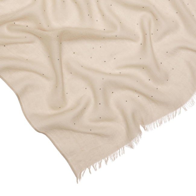 Женский бежевый шарф Parfois артикул 241384 _BG FW2025 Фото ракурс 3 - Женский бежевый шарф Parfois артикул 241384 _BG FW2025