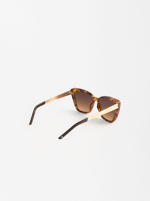 Женские коричневые очки Parfois артикул 1703242 BNU SS2025 Фото ракурс 3 - Женские коричневые очки Parfois артикул 1703242 BNU SS2025