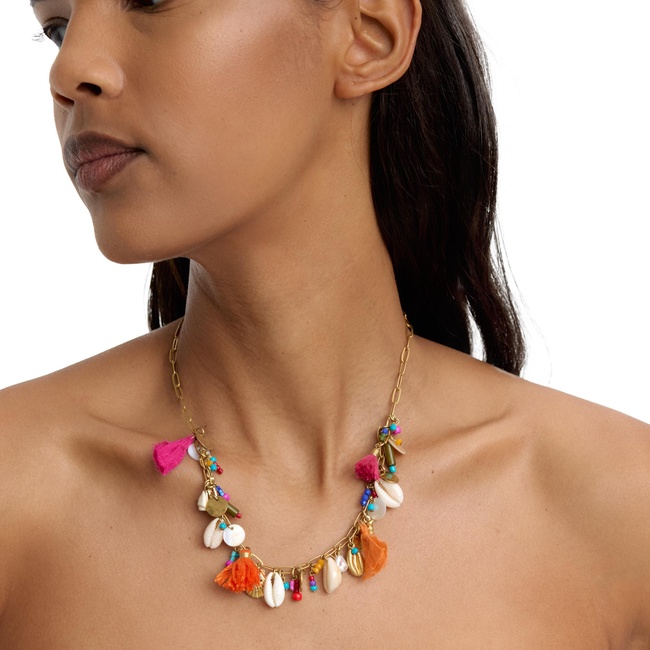 Женское разноцветное ожерелье Parfois артикул 235033 _BM FW2025 Фото ракурс 4 - Женское разноцветное ожерелье Parfois артикул 235033 _BM FW2025