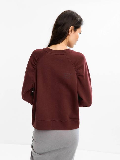 Фото ракурс 2 - Жіночий бордовий світшот Parfois артикул 233007 _BU SS2025