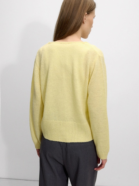 Жіночий жовтий кардиган Parfois артикул 230533 _YL SS2025 Фото ракурс 2 - Жіночий жовтий кардиган Parfois артикул 230533 _YL SS2025