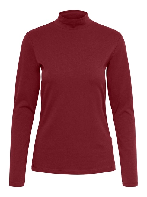 Фото ракурс 3 - Женская бордовая водолазка Only артикул 15211083 Cabernet FW2025