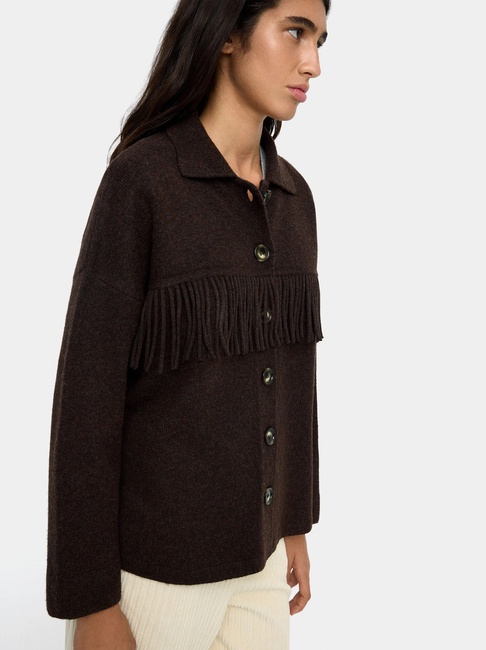 Фото ракурс 4 - Женский коричневый кардиган Parfois артикул 241221 _BN FW2025