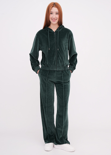 Фото ракурс 1 - Жіночі зелені штани EQUILIBRI артикул W291 042 200 Green FW2025