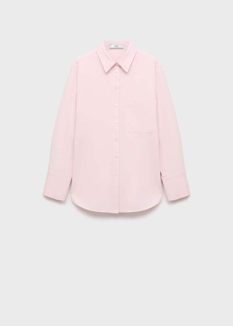 Женская розовая рубашка Mango артикул 17095799 81 1 season Фото ракурс 3 - Женская розовая рубашка Mango артикул 17095799 81 1 season