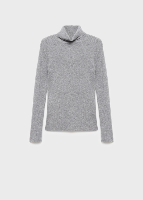 Женская серая водолазка Mango артикул 17095148 91 1 season Фото ракурс 3 - Женская серая водолазка Mango артикул 17095148 91 1 season