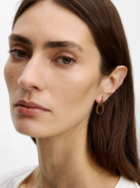 Фото ракурс 3 - Женские черные серьги Parfois артикул 205345 _BK SS2025