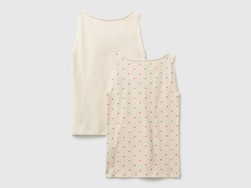 Фото ракурс 2 - Бежева майка Benetton для дівчаток артикул 37CY0H00P 61K 25A