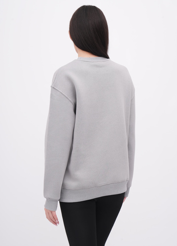 Фото ракурс 2 - Жіночий сірий світшот EQUILIBRI артикул W231 034 000 Grey FW2025