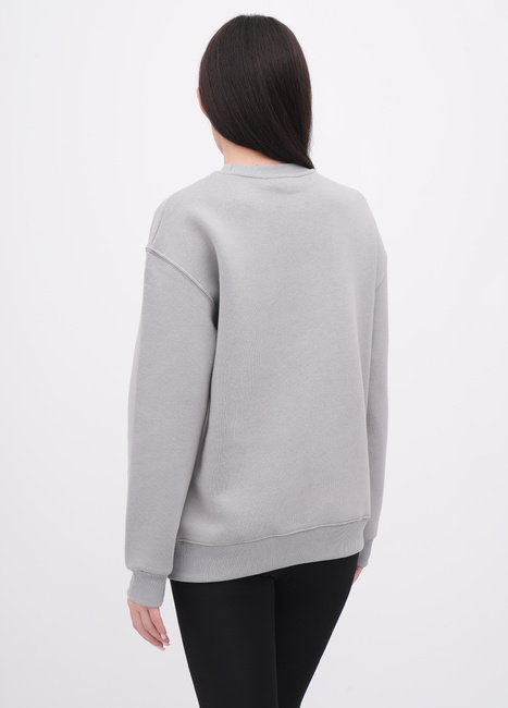 Фото ракурс 2 - Жіночий сірий світшот EQUILIBRI артикул W231 034 000 Grey FW2025
