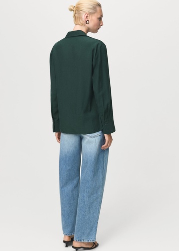 Фото ракурс 2 - Жіноча зелена сорочка Mango артикул 17084140 43 1 season