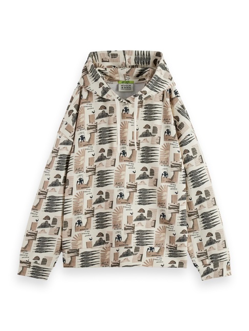 Жіноче коричневe худі SCOTCH & SODA артикул U9E00804T U076 FW2025 Фото ракурс 4 - Жіноче коричневe худі SCOTCH & SODA артикул U9E00804T U076 FW2025