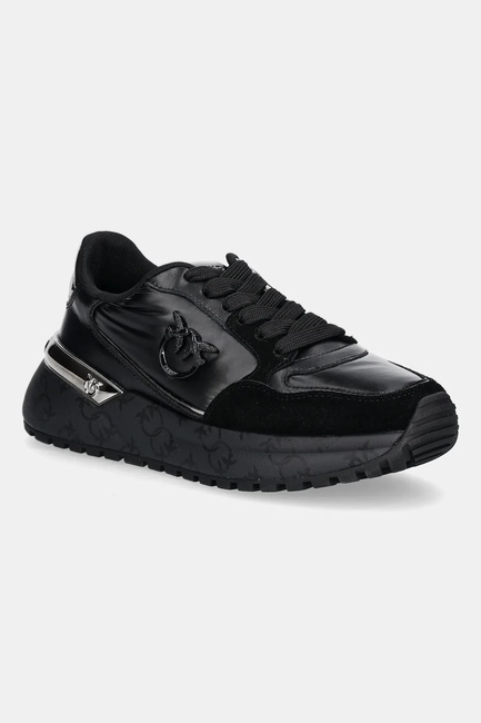 Фото ракурс 1 - Женские черные кроссовки Pinko артикул SS0055-P106 Z99 FW2025
