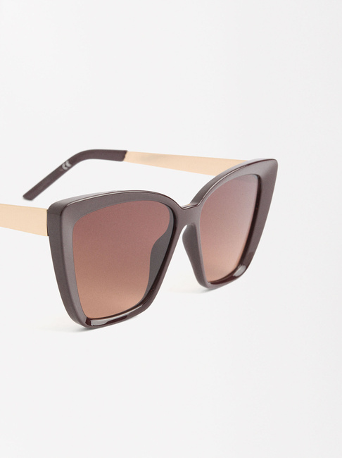 Фото ракурс 3 - Жіночі бордові окуляри Parfois артикул 1703241 BUU SS2025