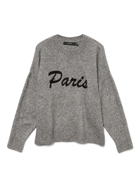 Женский серый джемпер Vero Moda артикул 10331759 Medium Grey Melange FW2025 Фото ракурс 4 - Женский серый джемпер Vero Moda артикул 10331759 Medium Grey Melange FW2025