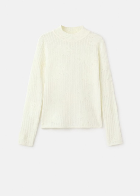 Фото ракурс 3 - Женский молочный джемпер Mango артикул 17007829 05 1 season