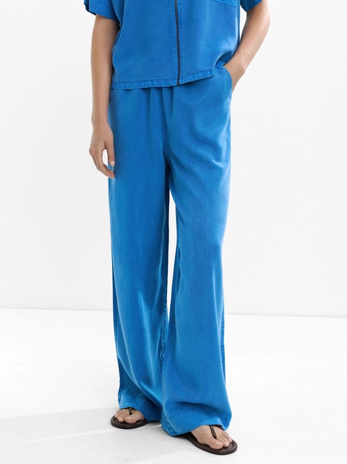 Фото ракурс 1 - Женские синие штаны Parfois артикул 233151 _BL FW2025