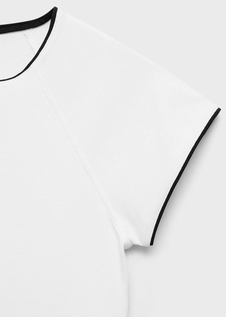 Жіноча біла футболка Mango артикул 87099211 01 8 season Фото ракурс 6 - Жіноча біла футболка Mango артикул 87099211 01 8 season