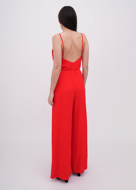 Женский красный комбинезон EQUILIBRI артикул W453 002 000 Red SS2025 Фото ракурс 2 - Женский красный комбинезон EQUILIBRI артикул W453 002 000 Red SS2025