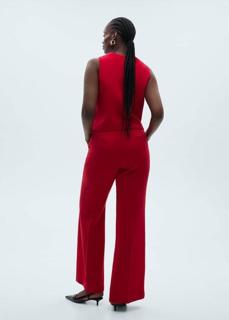 Фото ракурс 6 - Женские красные брюки Mango артикул 87081518 70 8 season