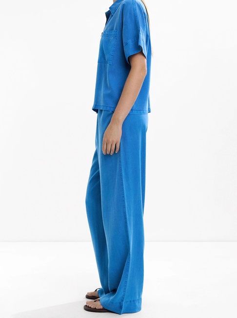 Фото ракурс 3 - Женские синие штаны Parfois артикул 233151 _BL FW2025