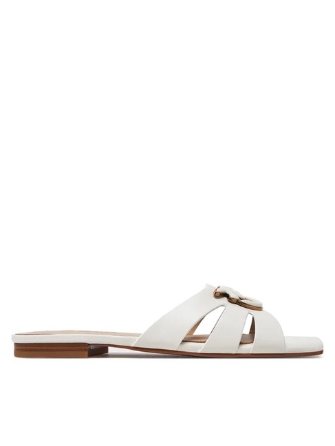 Фото ракурс 2 - Женские молочные босоножки Pinko артикул SD0313-P003 Z12 SS2025