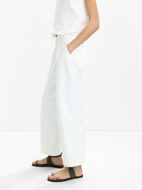 Жіночі білі штани Parfois артикул 234292 _WT FW2025 Фото ракурс 3 - Жіночі білі штани Parfois артикул 234292 _WT FW2025
