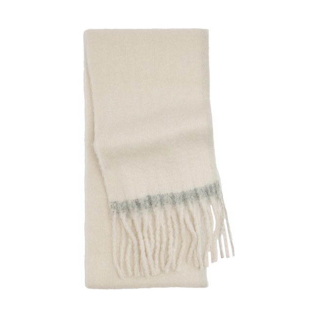 Фото ракурс 1 - Женский молочный шарф Parfois артикул 241405 _EC FW2025