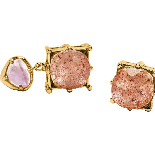 Фото ракурс 2 - Женские розовые серьги Parfois артикул 234078 _HM FW2025