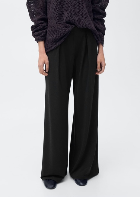 Жіночі чорні брюки Mango артикул 87035767 99 8 season Фото ракурс 1 - Жіночі чорні брюки Mango артикул 87035767 99 8 season